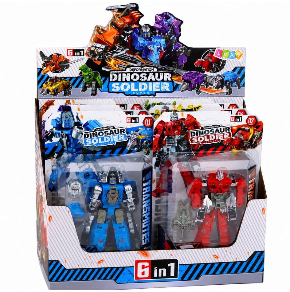 Lean Toys Dinozauro roboto figūrėlė su judančiomis dalimis, įvairių spalvų, 13 x 7 x 4 cm