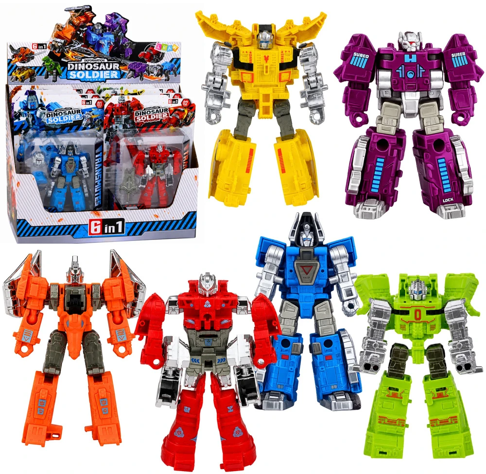 Lean Toys Dinozauro roboto figūrėlė su judančiomis dalimis, įvairių spalvų, 13 x 7 x 4 cm