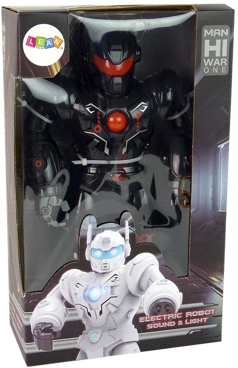 Interaktyvus vaikščiojantis robotas su garsais ir šviesomis, 21x36x11 cm