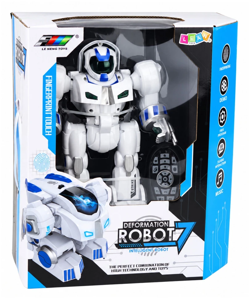 Lean Toys Interaktyvus nuotoliniu būdu valdomas robotas K4 su šokių funkcija