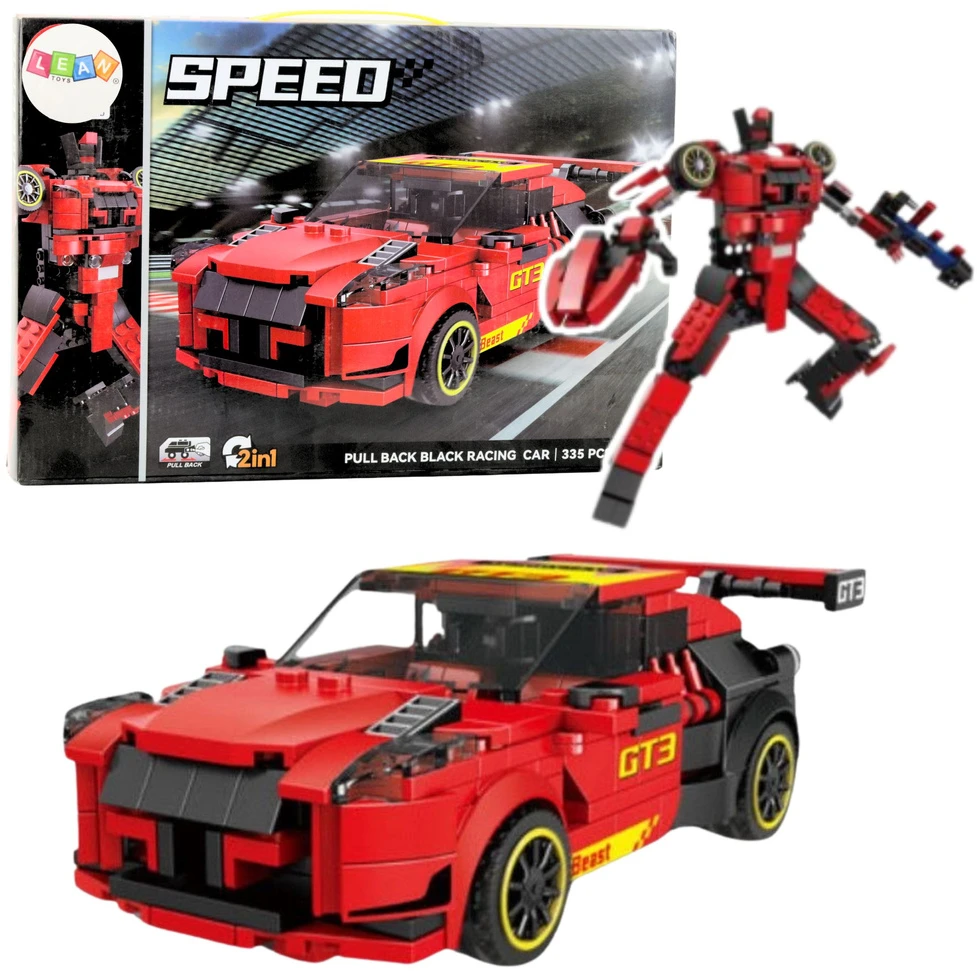 Lean Toys Robotų ir Automobilių Konstruktorius 2-in-1, 335 det.