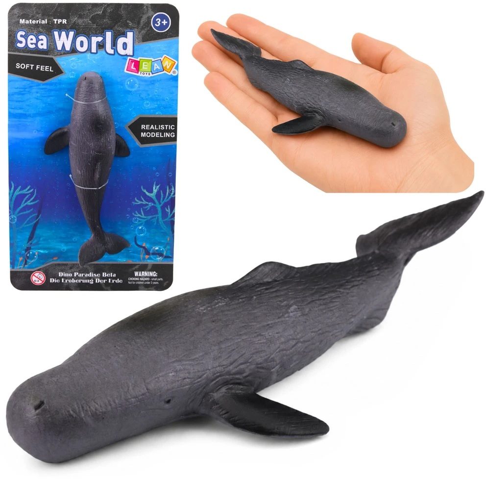 Lean Toys Guminė banginio figūrėlė 18 cm