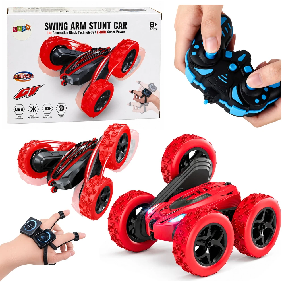 Lean Toys RC triukų automobilis raudonas