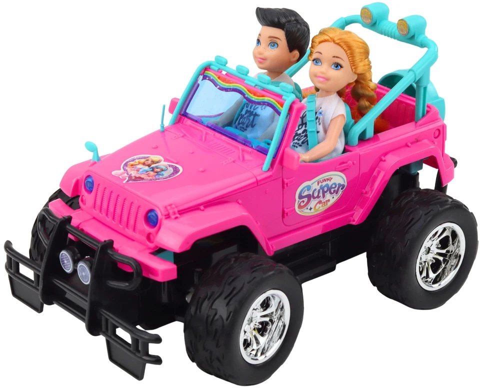 Lean Toys Nuotoliniu būdu valdomas automobilis rožinis 1:16