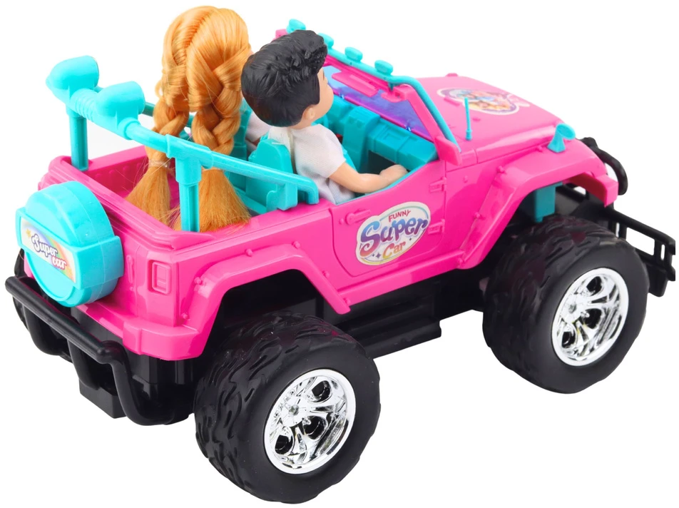 Lean Toys Nuotoliniu būdu valdomas automobilis rožinis 1:16