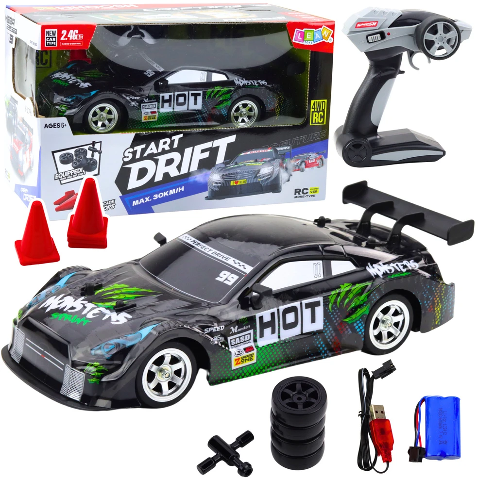 Lean Toys Nuotoliniu būdu valdomas lenktyninis RC automobilis 1:16, 30 km/h