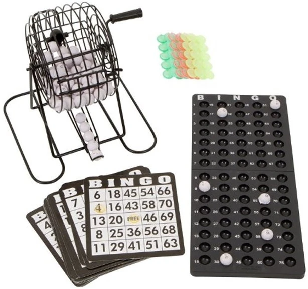 Familijna Bingo žaidimo versija su loterijos aparatu