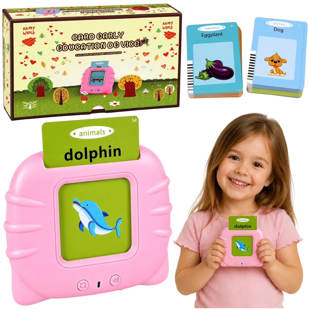 Lean Toys Kortelių skaitytuvas rožinis