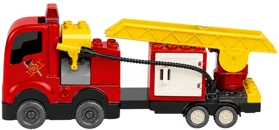Lean Toys Gaisrininko rinkinys, raudona ir geltona