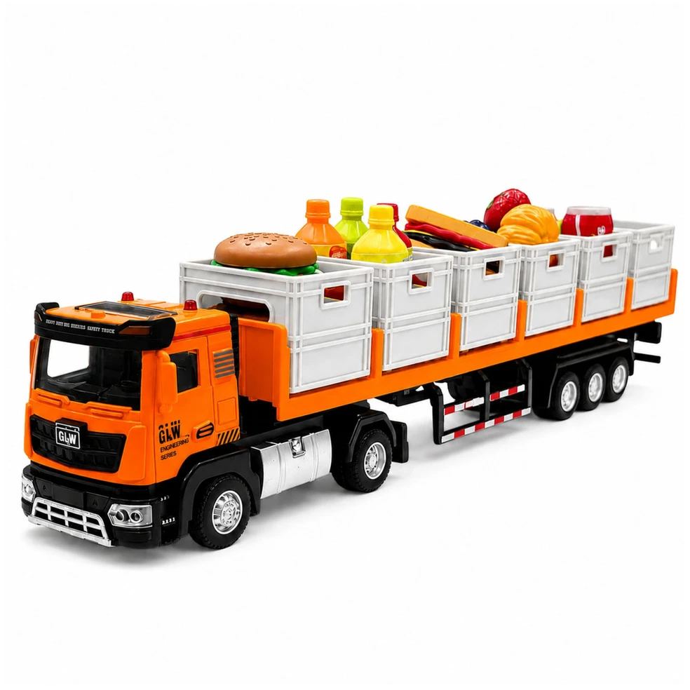 Lean Toys Sunkvežimis su puspriekabe 1:40