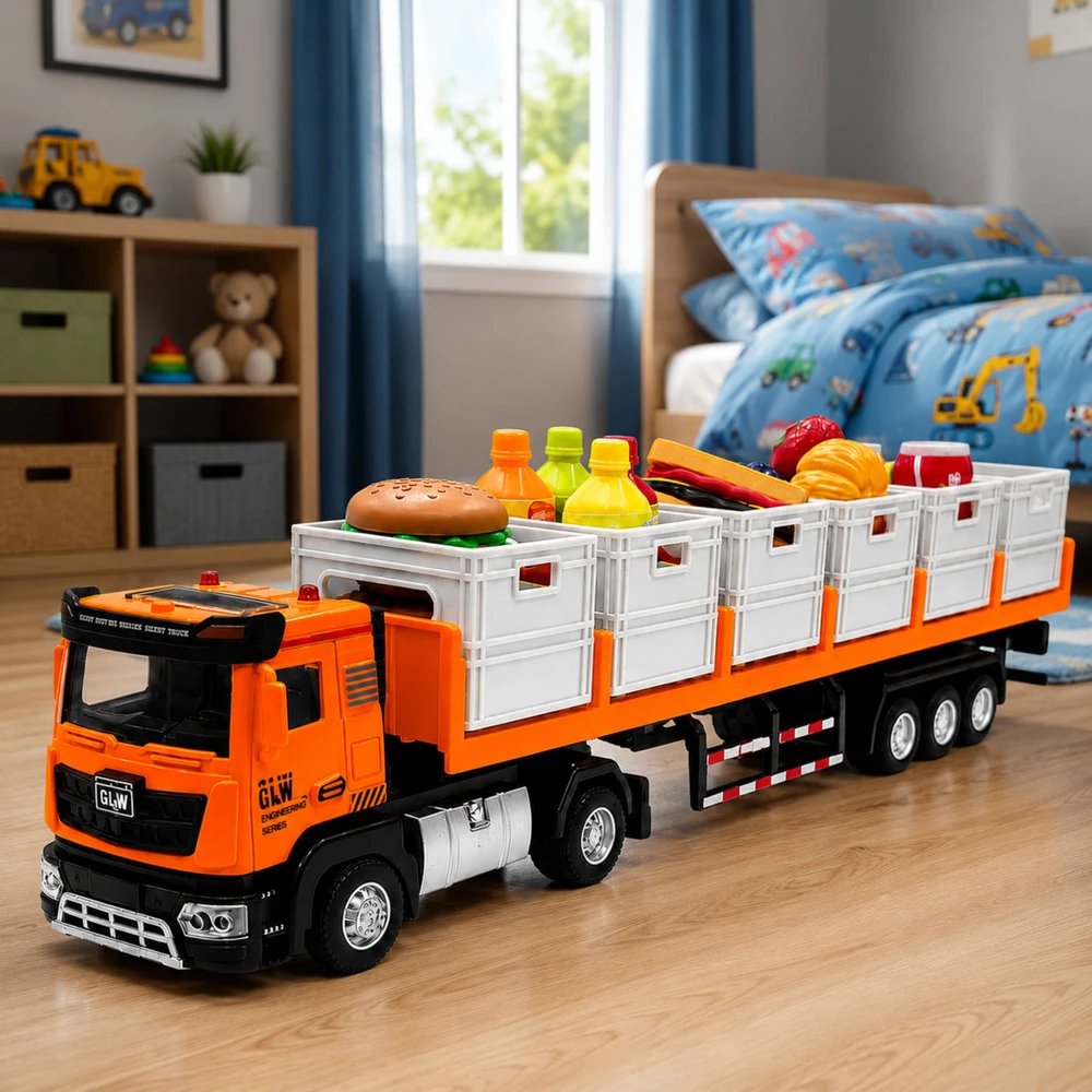 Lean Toys Sunkvežimis su puspriekabe 1:40
