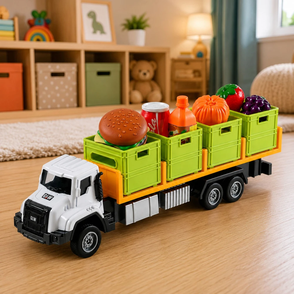 Lean Toys Vilkikas su puspriekabe 1:55