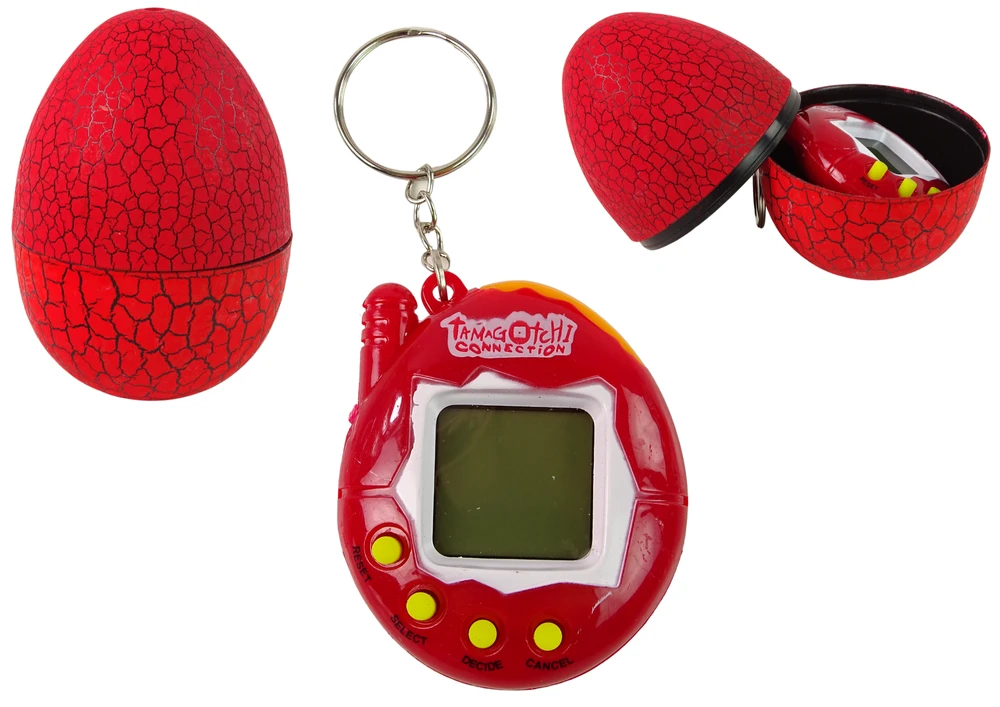 Lean Toys Tamagotchi žaidimas elektroninis augintinis raudonas