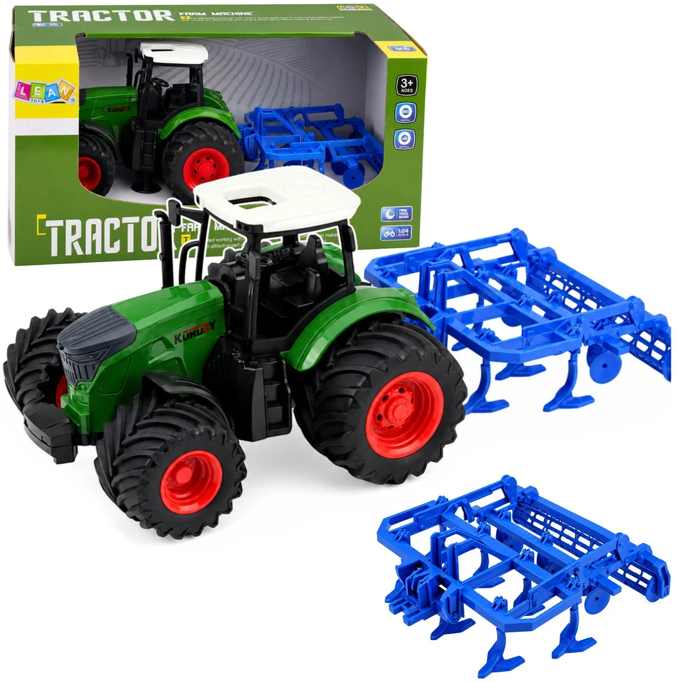 Traktorius su kultivatoriumi 1:24