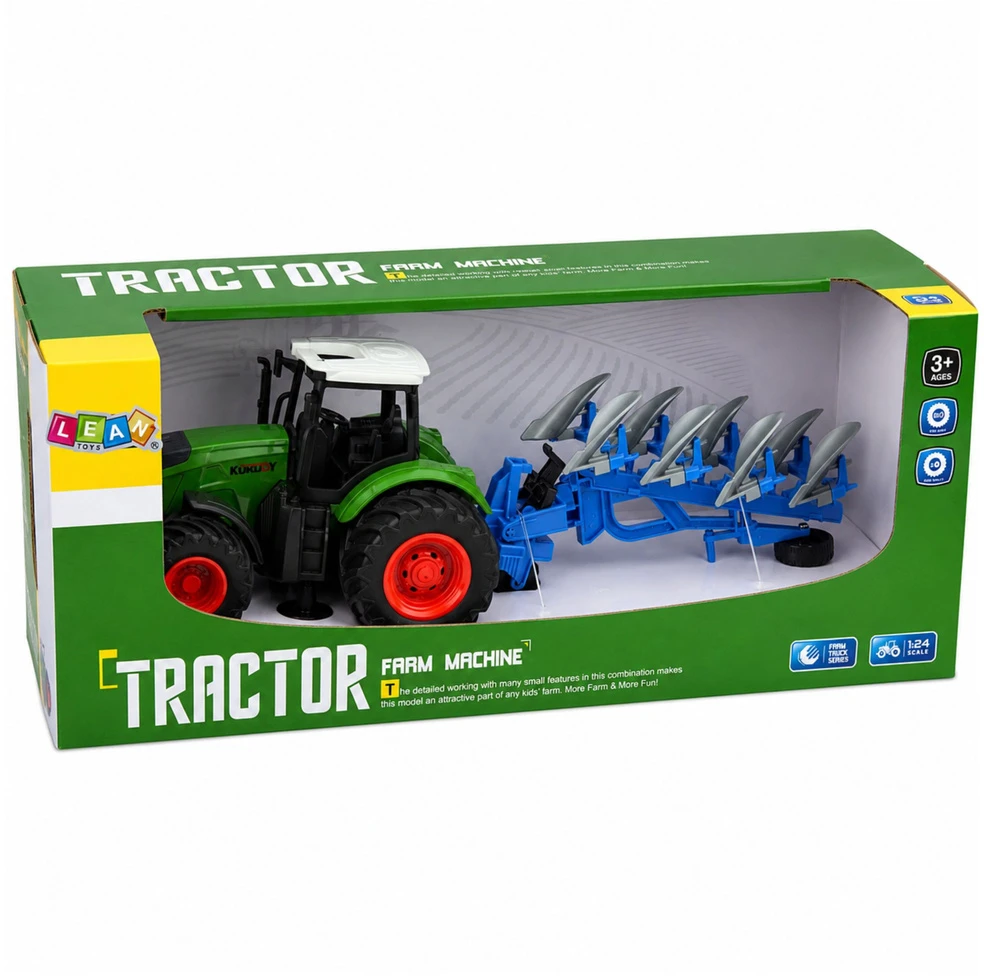 Lean Toys Žemės ūkio traktorius 1:24