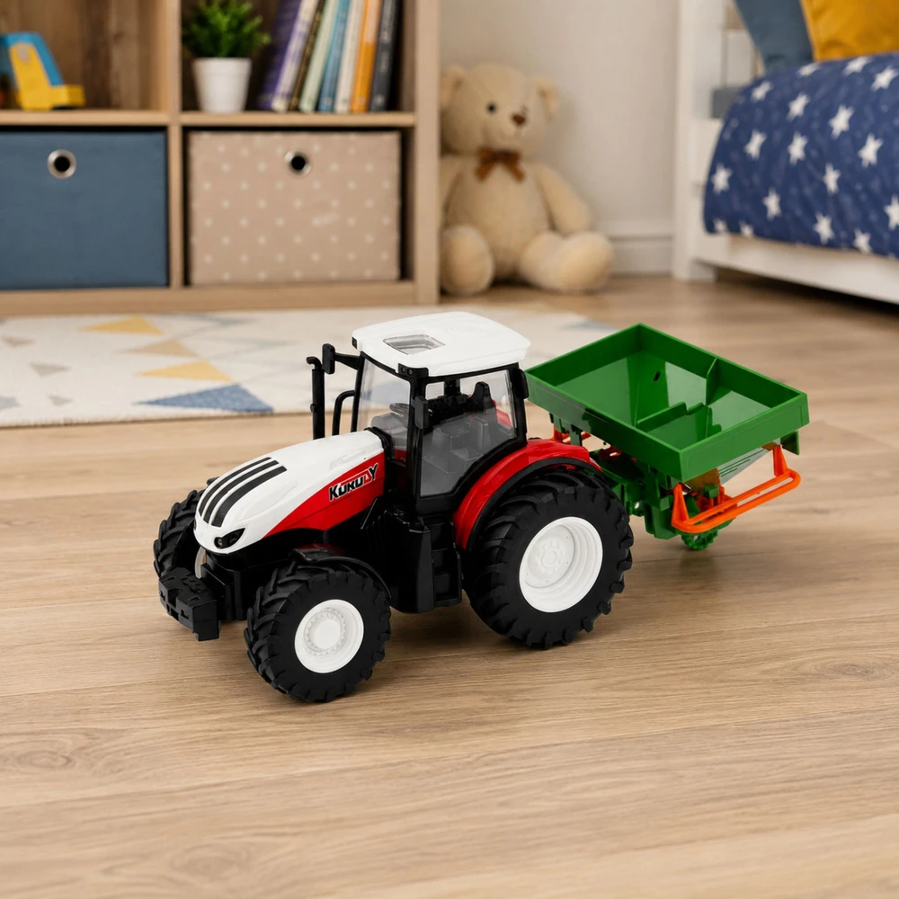 Lean Toys Traktorius su sėjėju 1:24