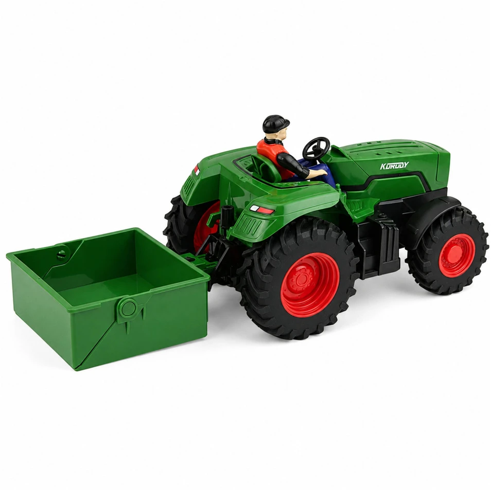 Lean Toys RC traktorius 1:24 su dėžine priekaba