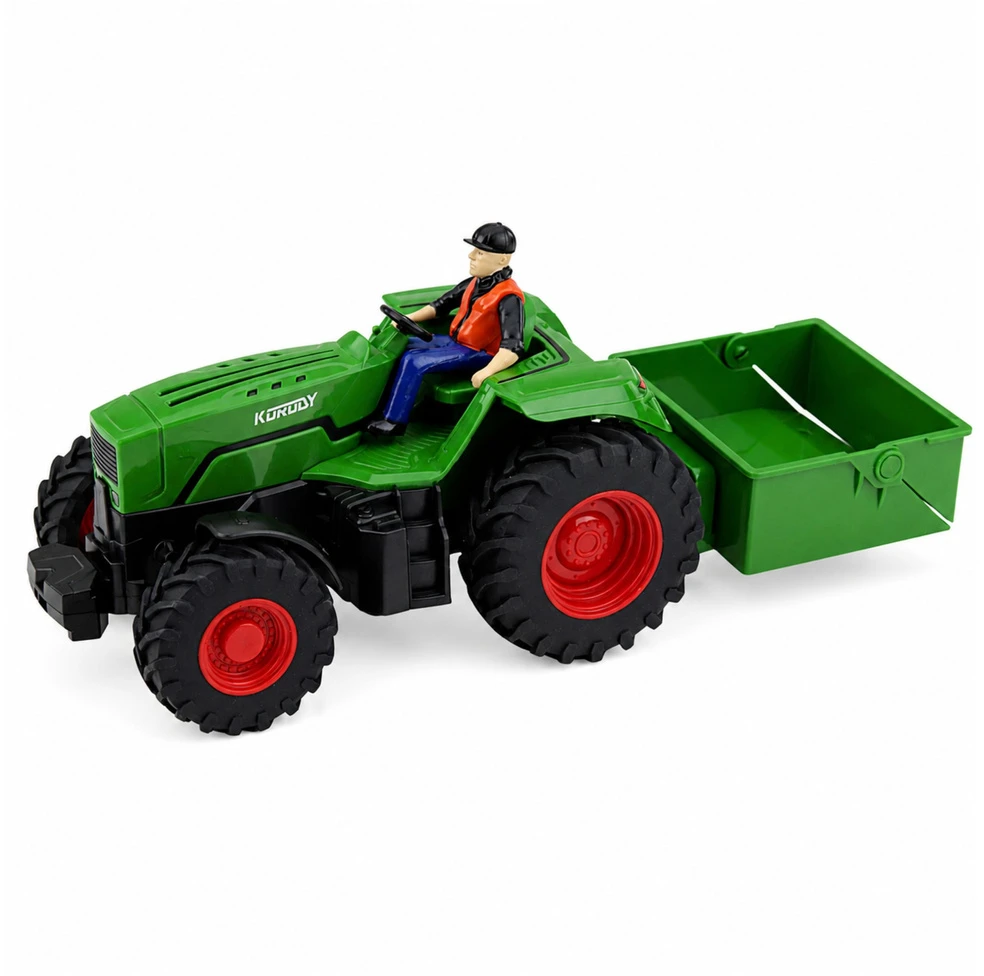 Lean Toys RC traktorius 1:24 su dėžine priekaba