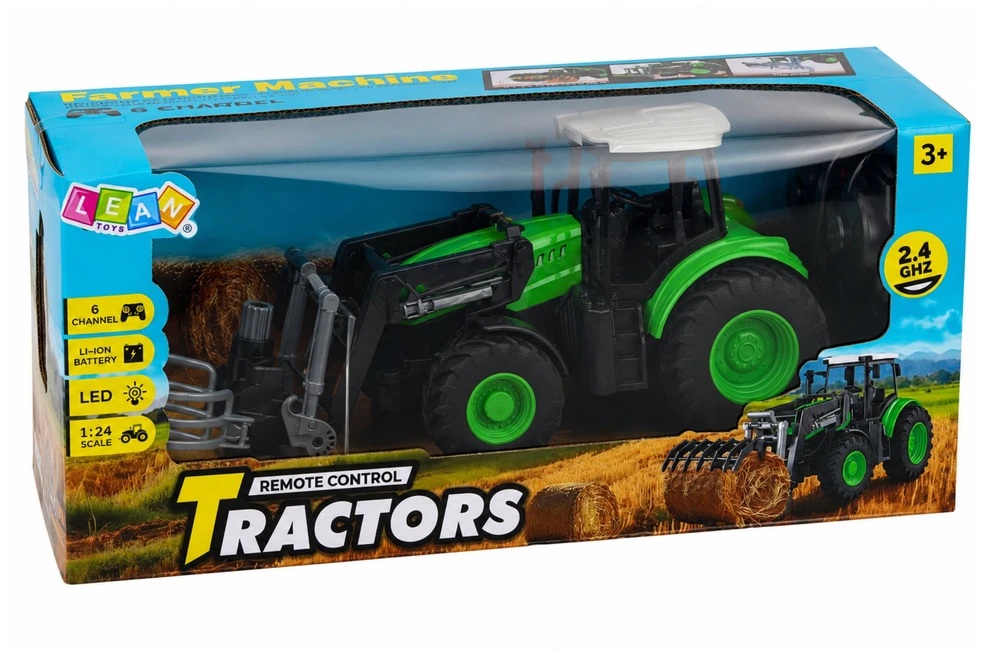 Lean Toys Nuotolinio valdymo traktorius 1:24