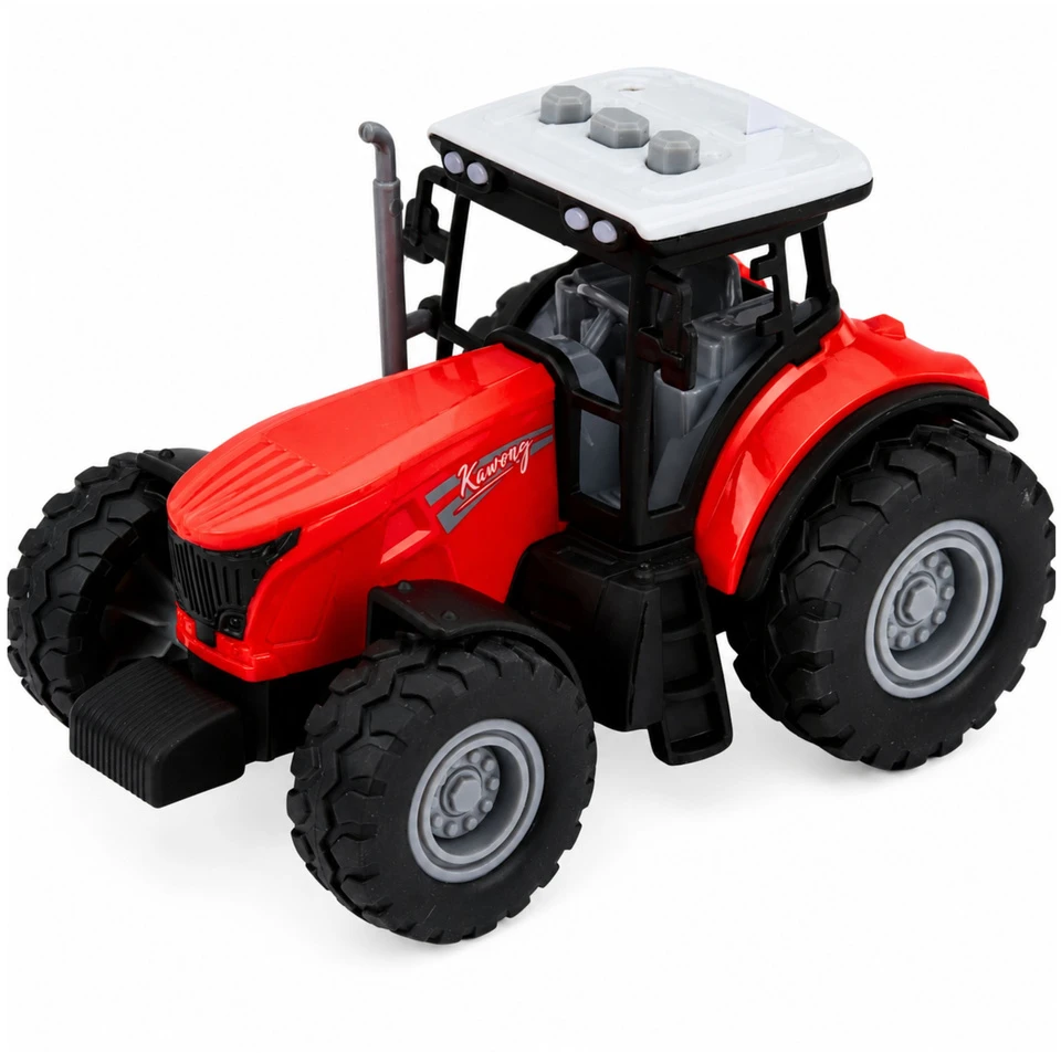 Lean Toys Traktorius su priekaba 4 vnt.
