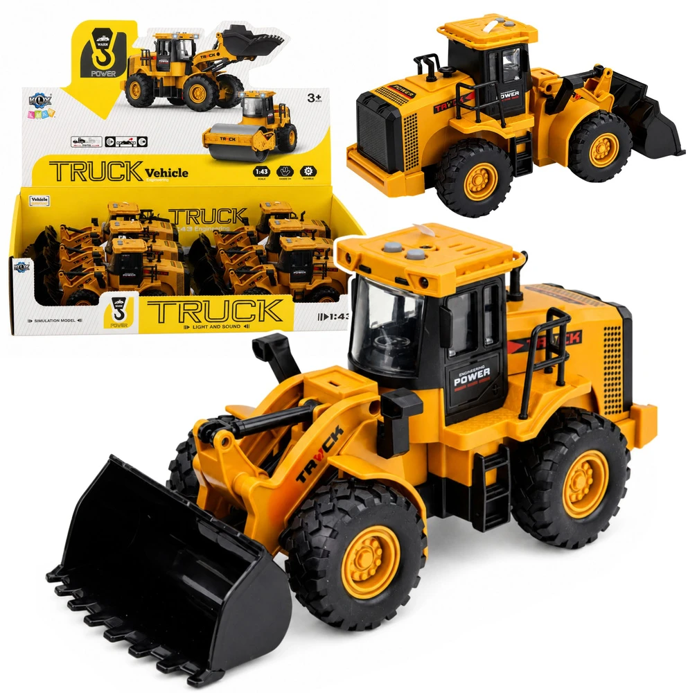 Lean Toys Ratinis krautuvas 1:43 geltonas ir juodas