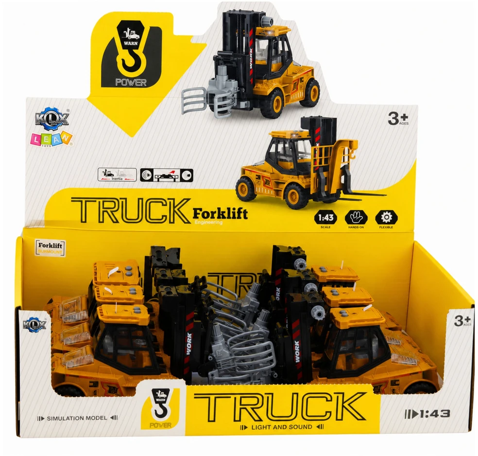 Lean Toys Šakinis krautuvas geltonas ir juodas 6 vnt.