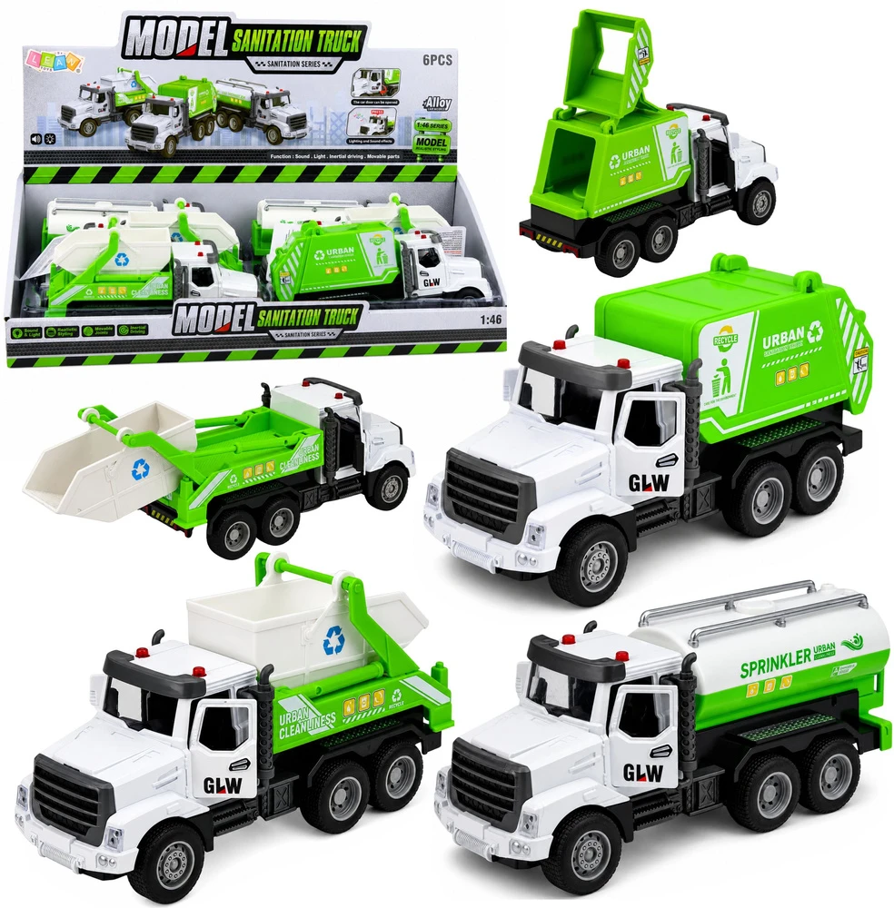 Lean Toys Komunalinių tarnybų automobilis su šviesos ir garso efektais, 1:46