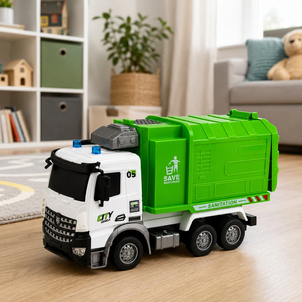 Lean Toys Nuotoliniu būdu valdomas šiukšliavežis 1:14, 2,4 GHz, 30 × 16,5 × 10,5 cm