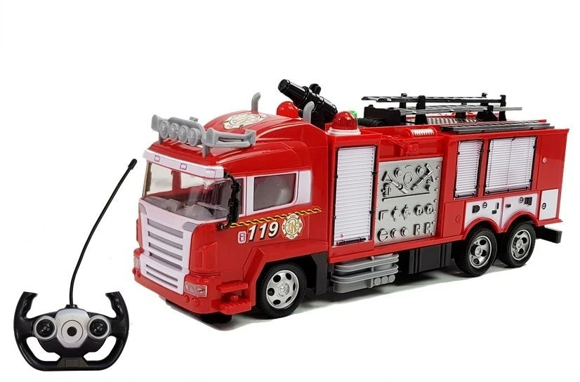 Wóz Nuotoliniu būdu valdomas gaisrinės automobilis, 30x12x10 cm