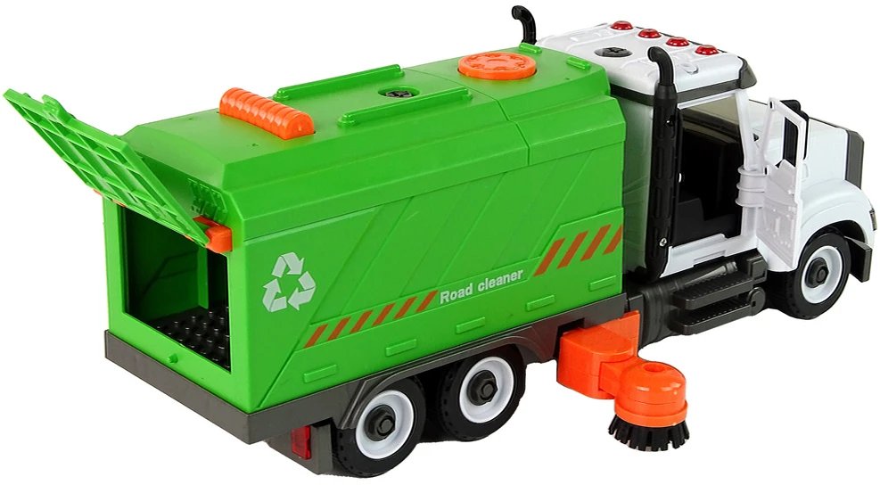 Zamiatarka Žaislinė gatvių šlavimo mašina su priedais Lean Toys
