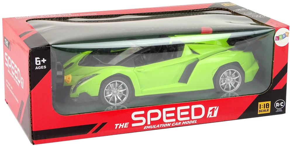 Zdalnie Nuotoliniu būdu valdomas automobilis Sports Car R/C 1:18, žalias