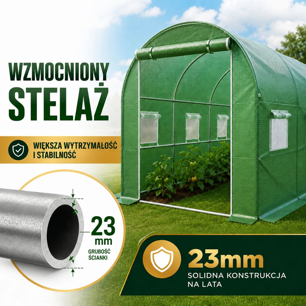Lean Šiltnamis 6 x 3 x 2 m