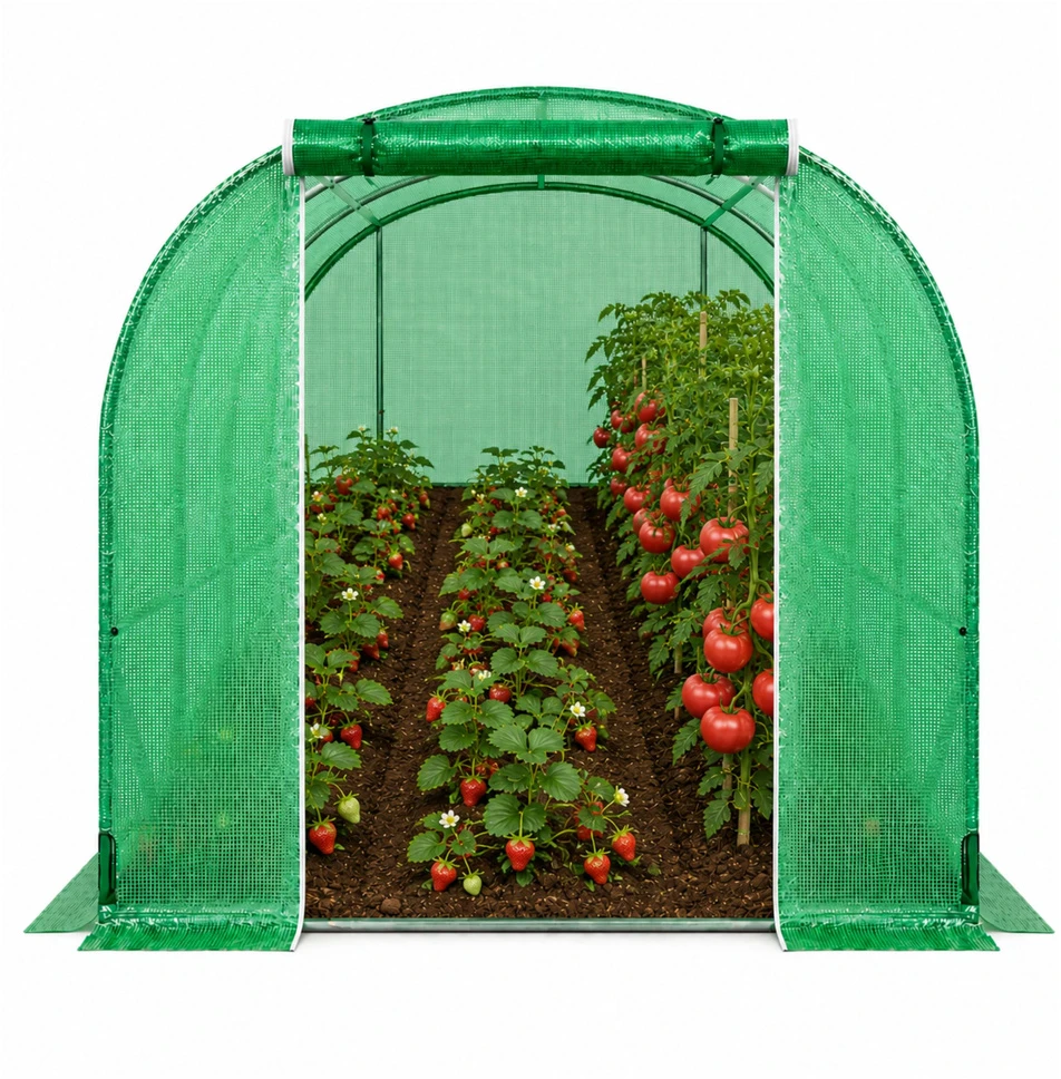 „Lean Garden“ folijos tunelinis šiltnamis daržovėms PRO rėmas 25 mm 10 x 4 x 2 m 40 m?