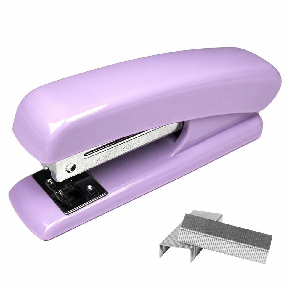 Lean Biuro segiklis 24/6 ir 26/6 sąsagėlėms, violetinis, 12 × 5 × 2,5 cm