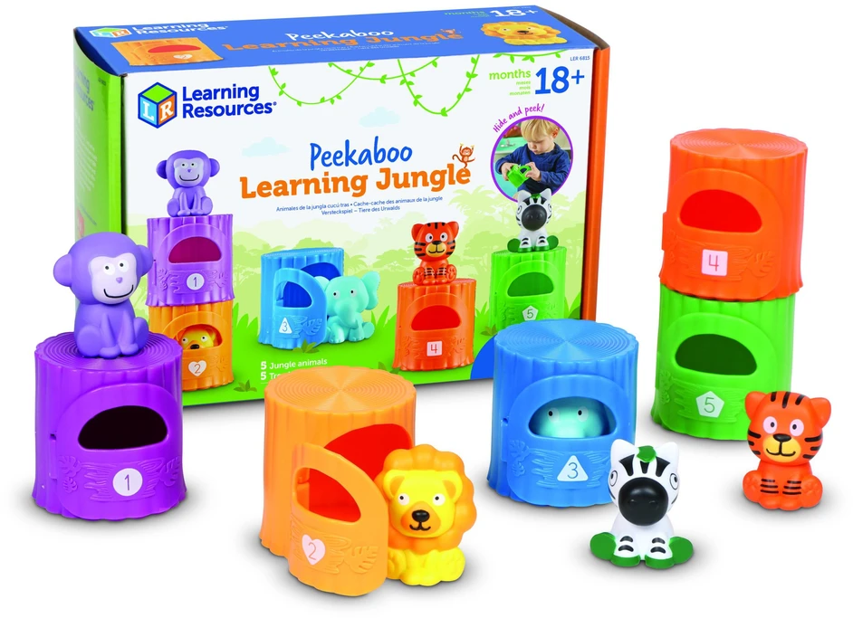 Learning Resources Mokymosi ištekliai – „Peekaboo Learning Jungle“ (LSP6815-SCA)