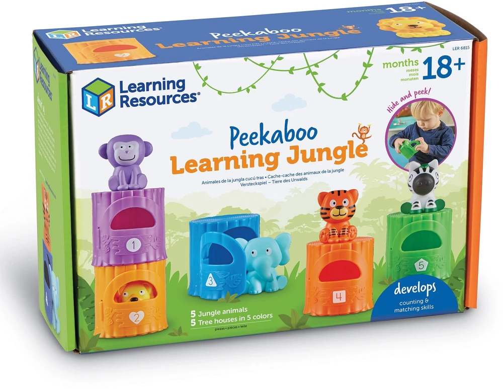 Learning Resources Mokymosi ištekliai – „Peekaboo Learning Jungle“ (LSP6815-SCA)