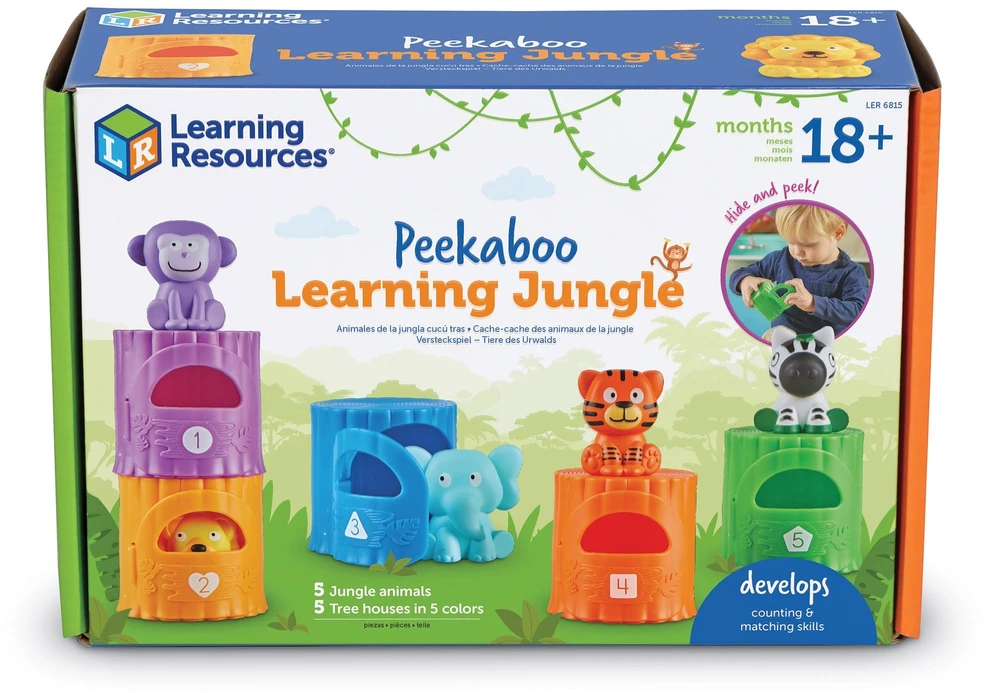 Learning Resources Mokymosi ištekliai – „Peekaboo Learning Jungle“ (LSP6815-SCA)