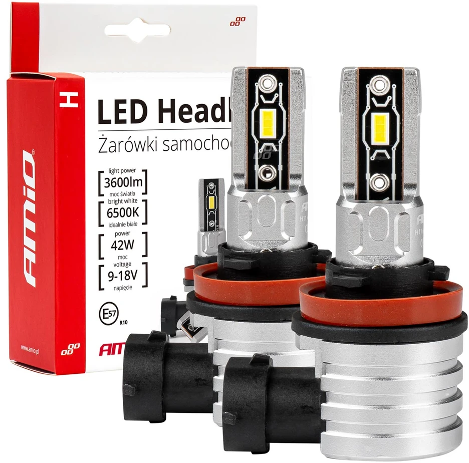 LED žibintų lemputės H-mini Series H8/H9/H11/H16 AMiO-03333