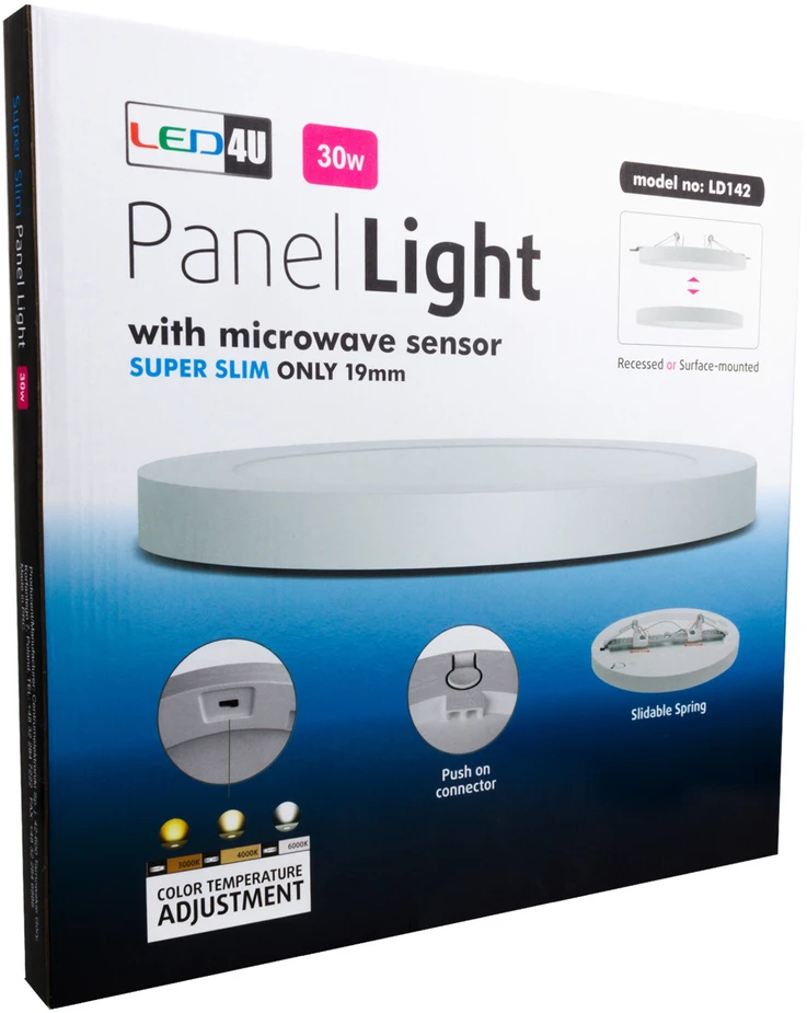 MACLEAN LD142 Led4U LD142 Panelinis lubų LED 7in1 įleidžiamas paviršius itin plonas 30W 3 spalvos