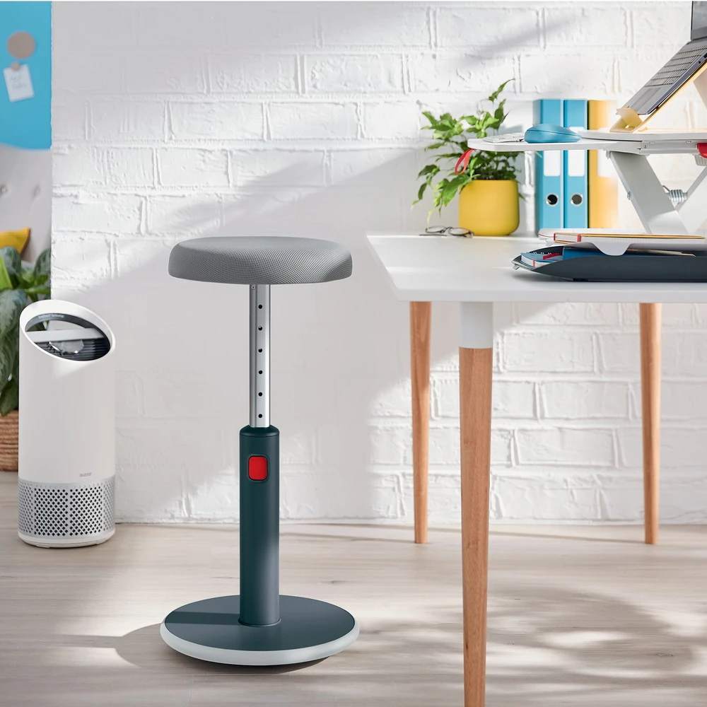 Ergonomiška kėdė Leitz Ergo Cosy, „du viename“, aksominės pilkos spalvos