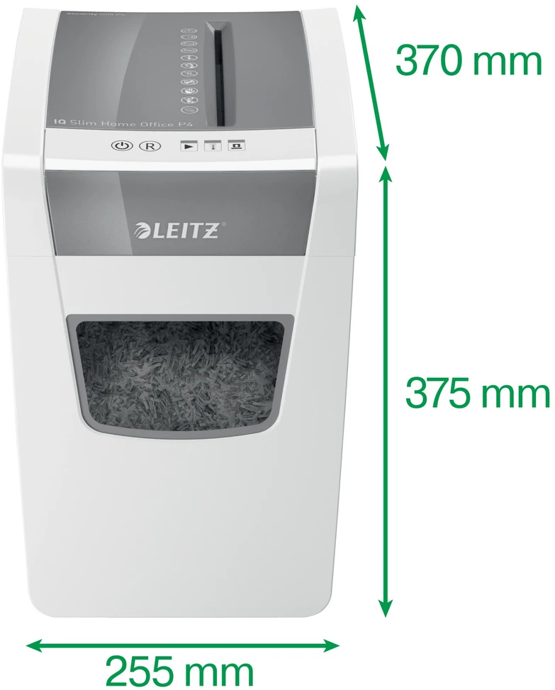 Dokumentų naikiklis LEITZ IQ Slim Home Office, P4, 23L, 4x28mm, 10 lapų