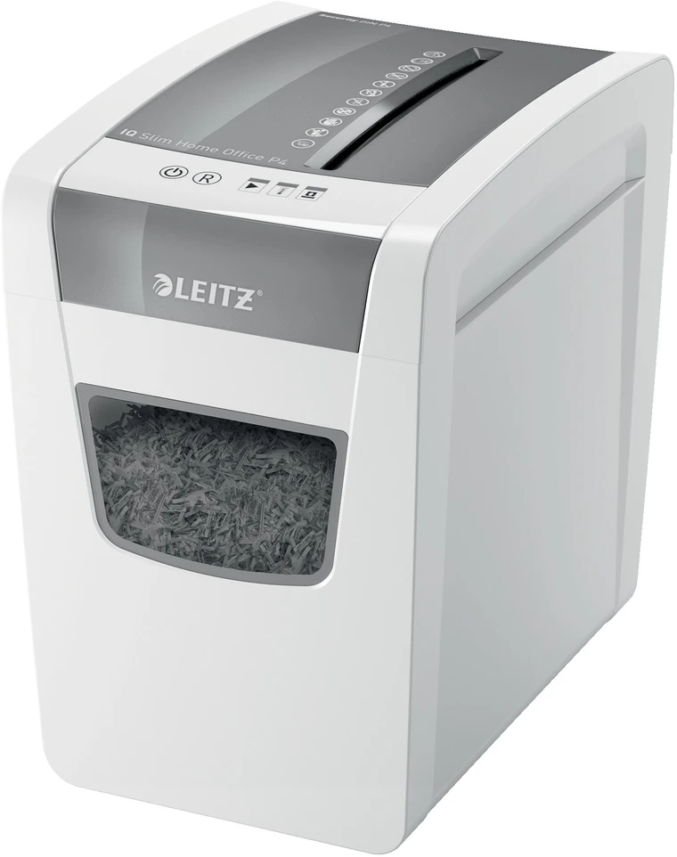 Dokumentų naikiklis LEITZ IQ Slim Home Office, P4, 23L, 4x28mm, 10 lapų