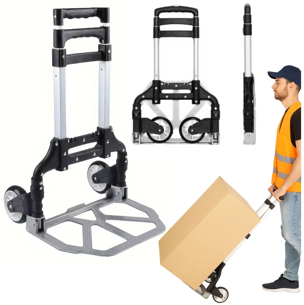 Lean Aliuminis sulankstomas transportavimo vežimėlis, 70 kg
