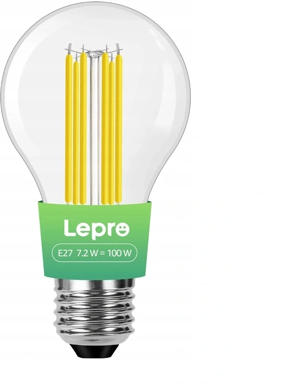 LEPRO 100094-WW-EU E27 Filament LED Bulb, 7.2W (100W), 1521 lm, 2700K, Class A