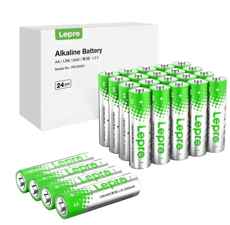 LEPRO 130002-24 AA R6 Alkaline Batteries, 24-Pack