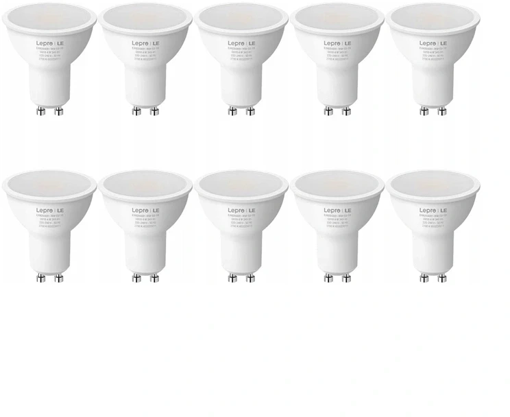 LEPRO 200081-WW-EU-10 GU10 LED Bulb, 4.5W (50W), 345 lm, 2700K, 100°, 10 pcs.