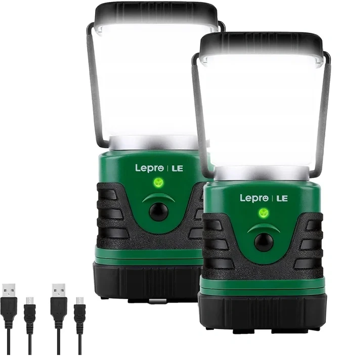 LEPRO 3300008-2 Camping Lamp, 4400mAh, 2 vnt.