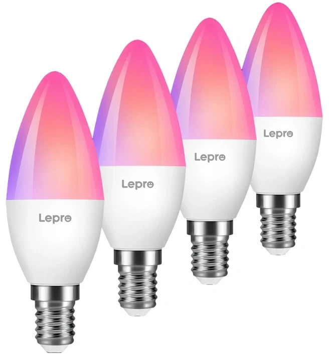 LEPRO BC1-EU-4 C37 RGBCW Wi-Fi LED Bulb