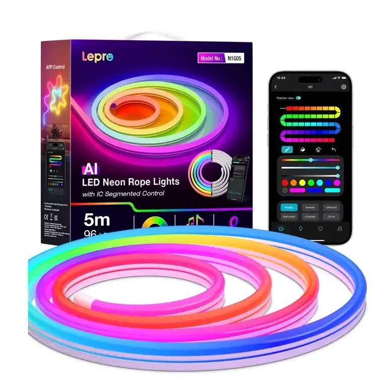 LEPRO N1-5 RGB išmanioji LED juosta, 5 m
