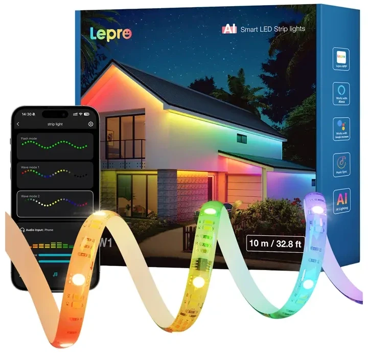 Lepro SW1 10m Wi-Fi Bluetooth RGBIC LED Strip